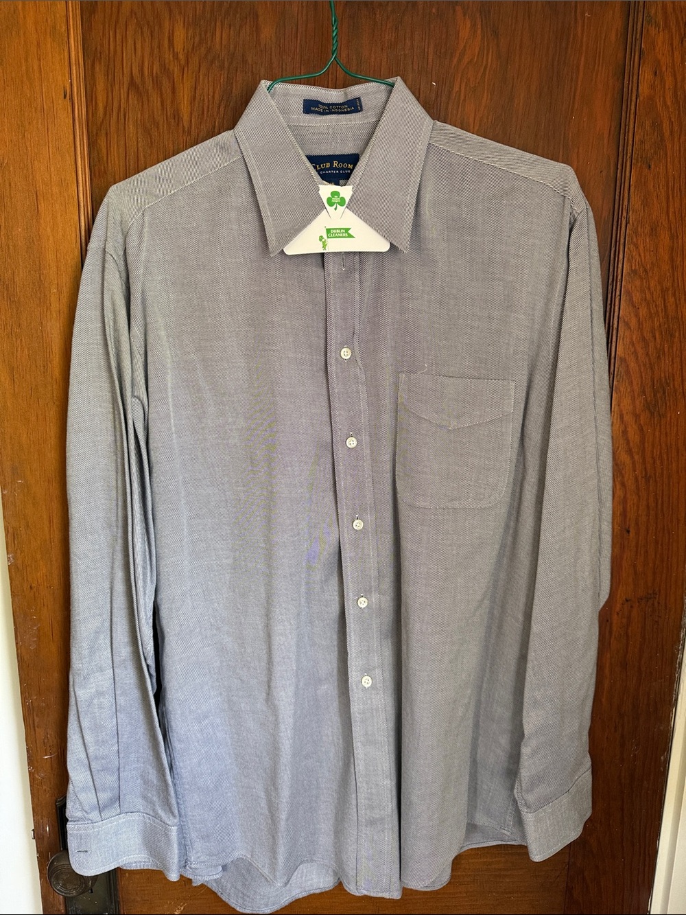 Club Room Dress Shirt - Grey, Size 16, 34/35